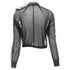 Women's Comme des Garcons sheer pleated ruffle bomber jacket
