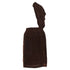 Women's Comme des Garcons velvet drawstring sash knee length skirt