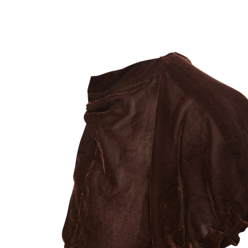 Women's Comme des Garcons velvet drawstring sash knee length skirt