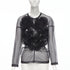 Women's Comme des Garcons pleated fan ruffle sheer top