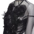 Women's Comme des Garcons pleated fan ruffle sheer top