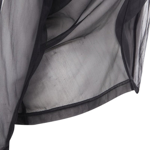 Women's Comme des Garcons pleated fan ruffle sheer top