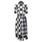 Women's Comme des Garcons chessboard checkered bomber skirt