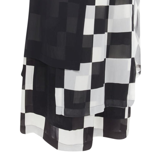 Women's Comme des Garcons chessboard checkered bomber skirt