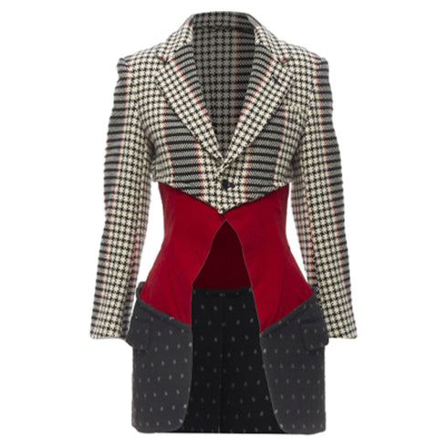 Women's Comme des Garcons tweed velvet jacquard blazer