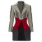 Women's Comme des Garcons tweed velvet jacquard blazer