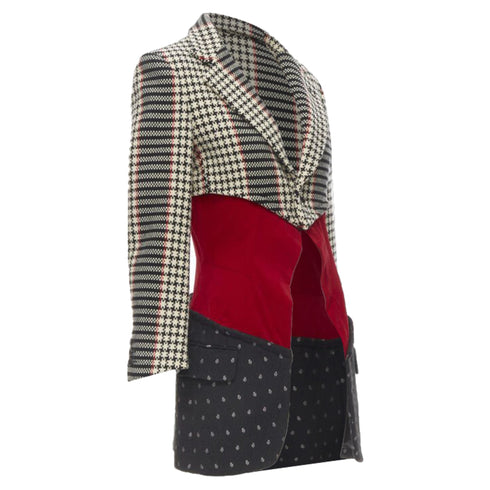 Women's Comme des Garcons tweed velvet jacquard blazer