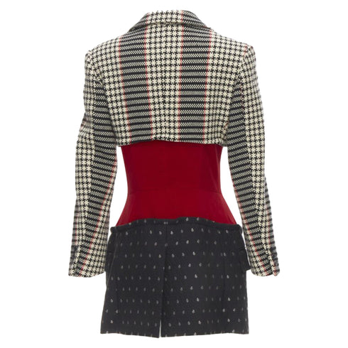 Women's Comme des Garcons tweed velvet jacquard blazer