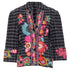Women's Kenzo grid check wool floral embroidered jacket