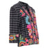 Women's Kenzo grid check wool floral embroidered jacket