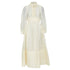 Women's Zimmermann ruffle trim linen silk midi dress