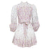 Women's Zimmermann micro flower print linen mini dress