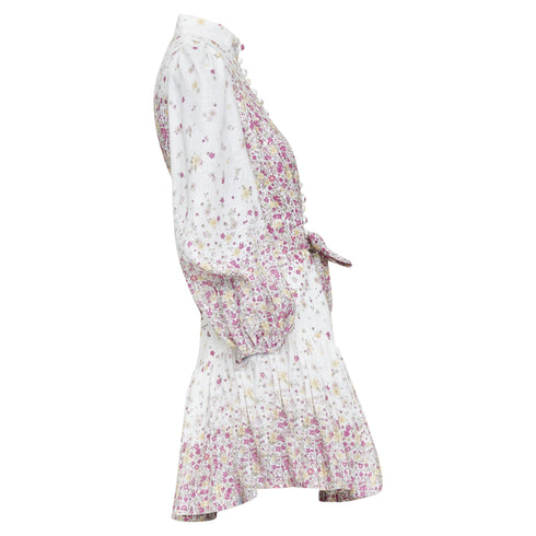 Women's Zimmermann micro flower print linen mini dress