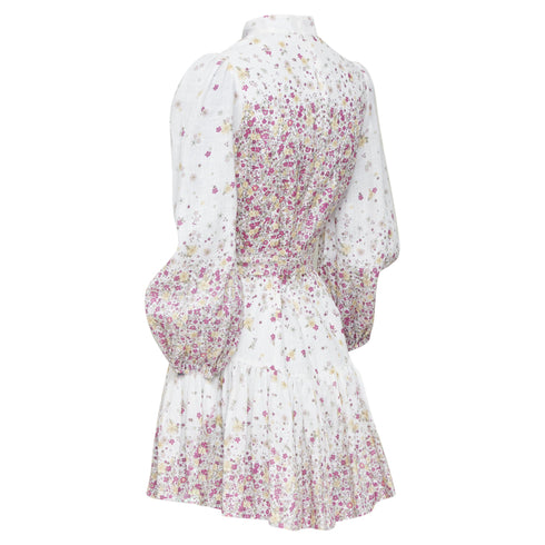 Women's Zimmermann micro flower print linen mini dress