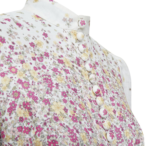 Women's Zimmermann micro flower print linen mini dress