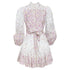Women's Zimmermann micro flower print linen mini dress