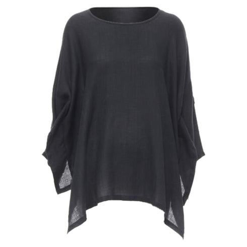 Women's Comme des Garcons linen square shorter back loose top