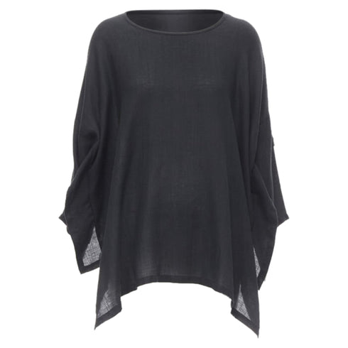 Women's Comme des Garcons linen square shorter back loose top