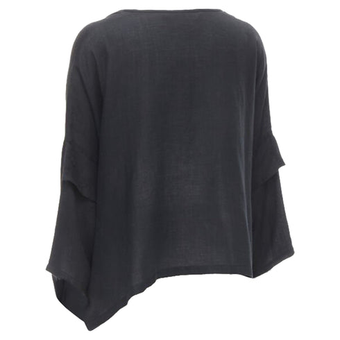 Women's Comme des Garcons linen square shorter back loose top