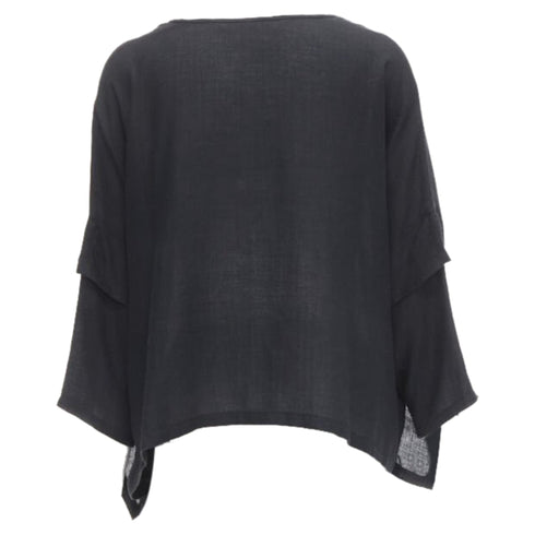 Women's Comme des Garcons linen square shorter back loose top