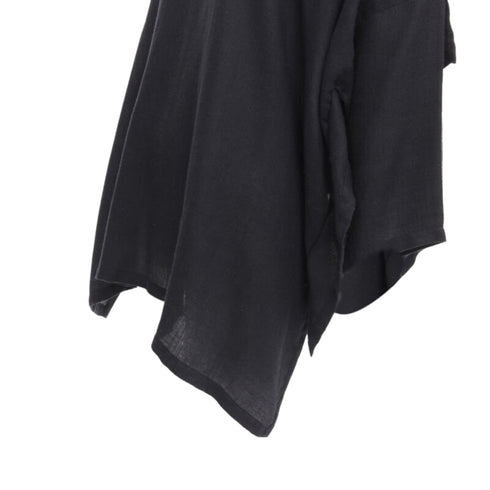 Women's Comme des Garcons linen square shorter back loose top