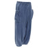 Women's Comme des Garcons washed denim cargo bubble jeans