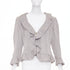 Women's Giorgio Armani honeycomb woven linen blend ruffle jacket