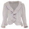 Women's Giorgio Armani honeycomb woven linen blend ruffle jacket