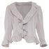 Women's Giorgio Armani honeycomb woven linen blend ruffle jacket