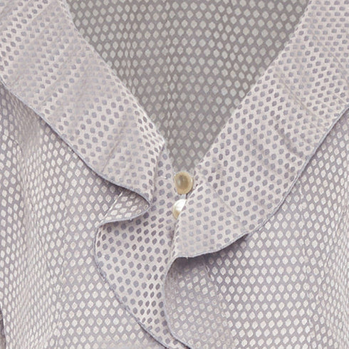Women's Giorgio Armani honeycomb woven linen blend ruffle jacket