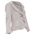Women's Giorgio Armani honeycomb woven linen blend ruffle jacket
