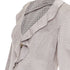 Women's Giorgio Armani honeycomb woven linen blend ruffle jacket
