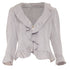 Women's Giorgio Armani honeycomb woven linen blend ruffle jacket