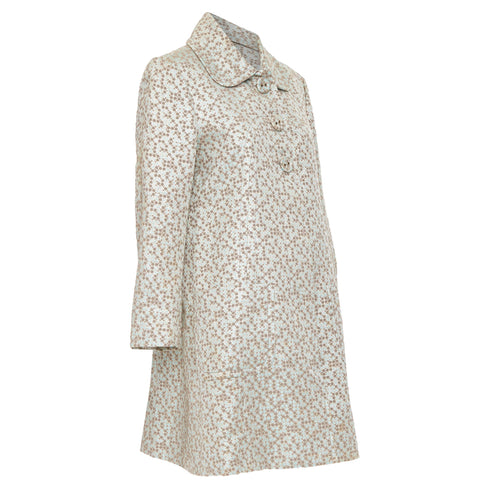 Women's Kenzo metallic floral patterned jacquard coat