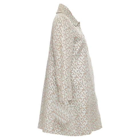 Women's Kenzo metallic floral patterned jacquard coat