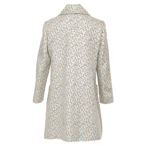 Women's Kenzo metallic floral patterned jacquard coat