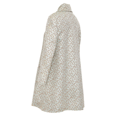 Women's Kenzo metallic floral patterned jacquard coat