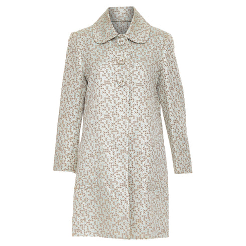 Women's Kenzo metallic floral patterned jacquard coat