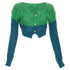 Women's Etro bicolor mixed cable knit cropped cardigan