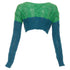 Women's Etro bicolor mixed cable knit cropped cardigan