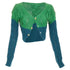 Women's Etro bicolor mixed cable knit cropped cardigan