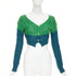 Women's Etro bicolor mixed cable knit cropped cardigan