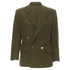 Women's Comme des Garcons moss brown wool felt double breasted blazer