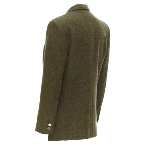 Women's Comme des Garcons moss brown wool felt double breasted blazer