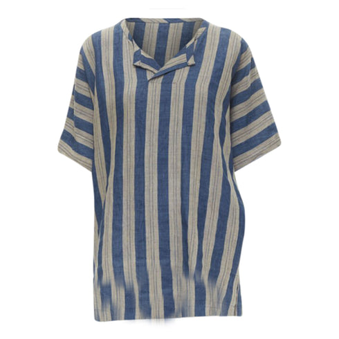 Women's Comme des Garcons striped linen boxy fit shirt