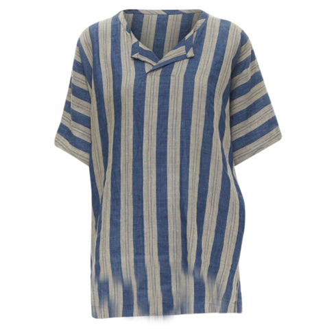 Women's Comme des Garcons striped linen boxy fit shirt