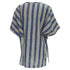Women's Comme des Garcons striped linen boxy fit shirt
