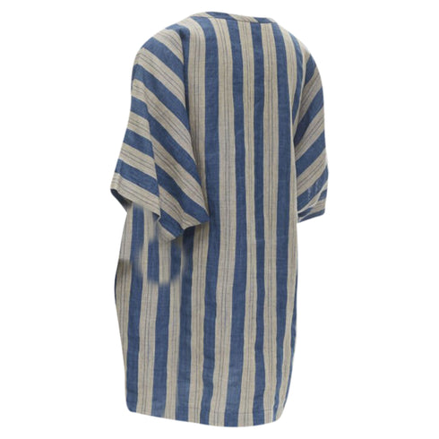 Women's Comme des Garcons striped linen boxy fit shirt
