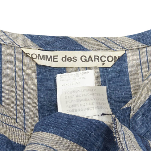 Women's Comme des Garcons striped linen boxy fit shirt