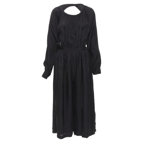 Women's Comme des Garcons Tricot rayon open back wide leg jumpsuit